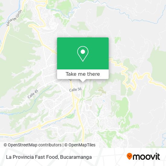Mapa de La Provincia Fast Food