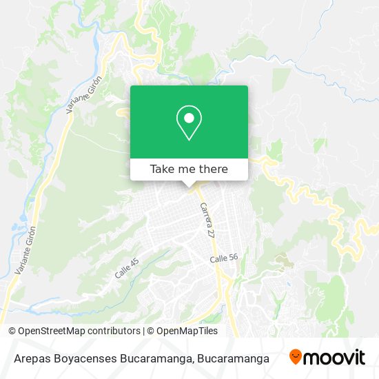 Arepas Boyacenses Bucaramanga map