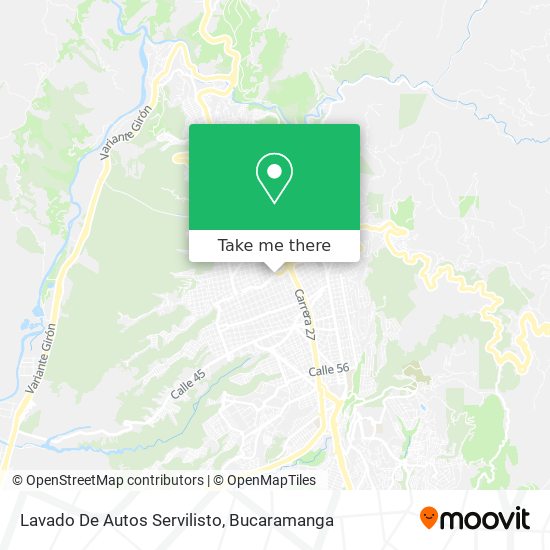 Mapa de Lavado De Autos Servilisto