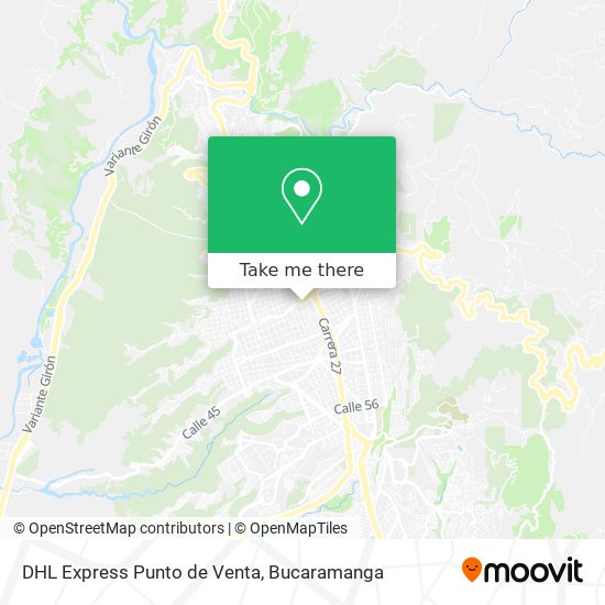 Mapa de DHL Express Punto de Venta