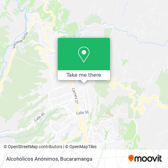 Alcohólicos Anónimos map