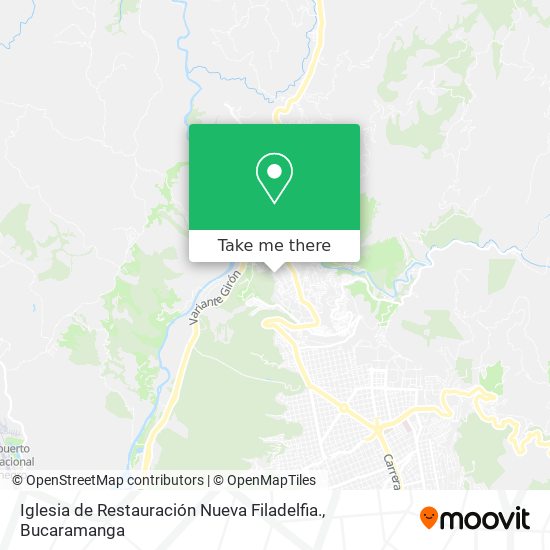 Mapa de Iglesia de Restauración Nueva Filadelfia.
