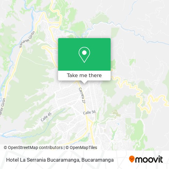 Hotel La Serrania Bucaramanga map