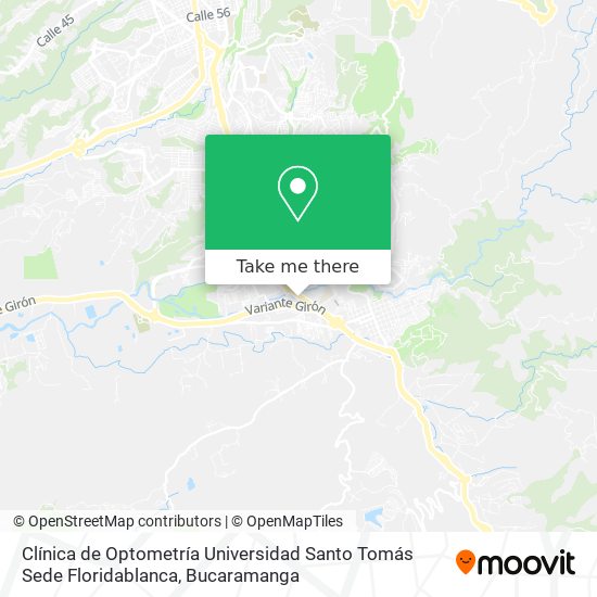 Clínica de Optometría Universidad Santo Tomás Sede Floridablanca map