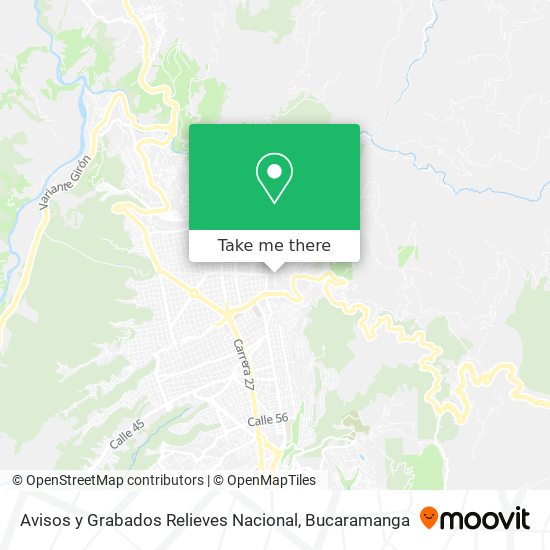 Avisos y Grabados Relieves Nacional map