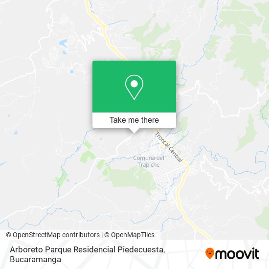 Mapa de Arboreto Parque Residencial Piedecuesta