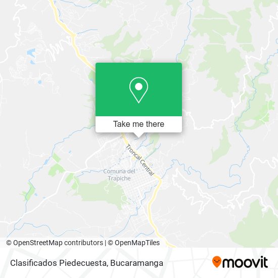 Clasificados Piedecuesta map