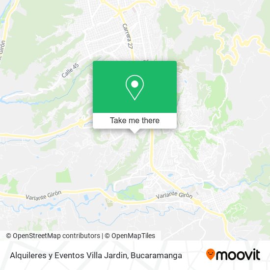 Mapa de Alquileres y Eventos Villa Jardin