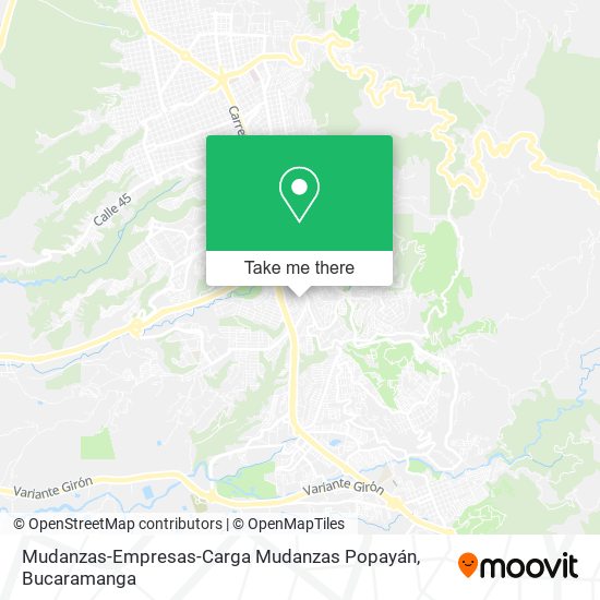 Mudanzas-Empresas-Carga Mudanzas Popayán map