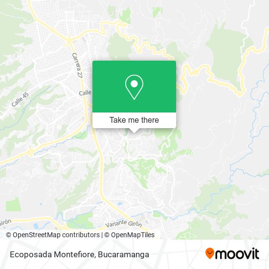 Ecoposada Montefiore map