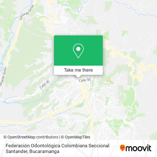 Federación Odontológica Colombiana Seccional Santander map