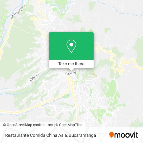 Mapa de Restaurante Comida China Asia