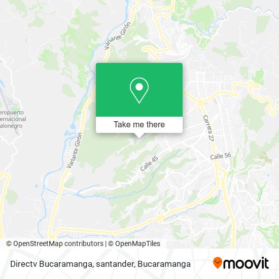 Directv Bucaramanga, santander map