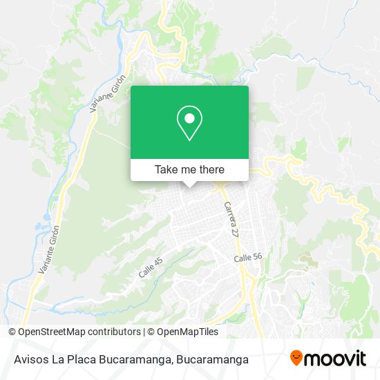 Mapa de Avisos La Placa Bucaramanga