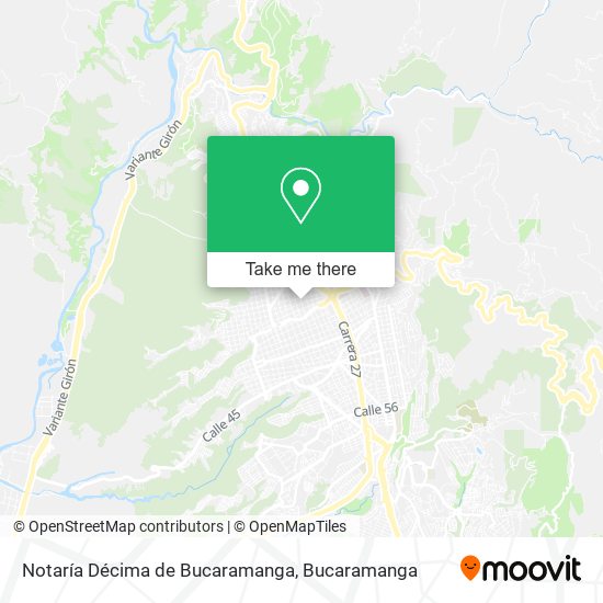 Mapa de Notaría Décima de Bucaramanga