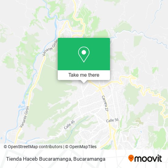 Mapa de Tienda Haceb Bucaramanga