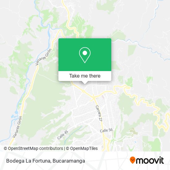 Mapa de Bodega La Fortuna