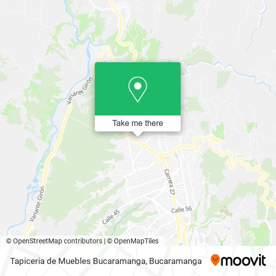 Mapa de Tapiceria de Muebles Bucaramanga