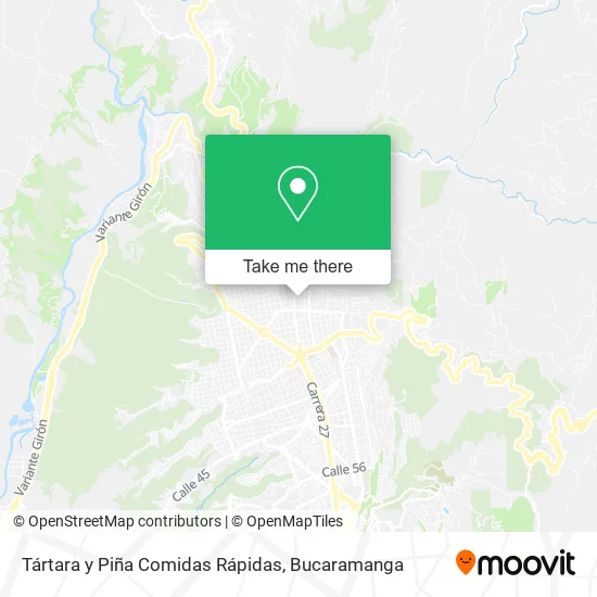 Mapa de Tártara y Piña Comidas Rápidas