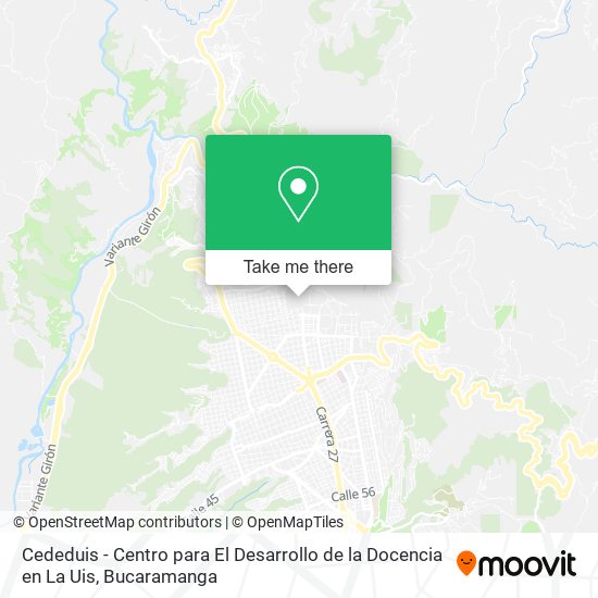 Cededuis - Centro para El Desarrollo de la Docencia en La Uis map