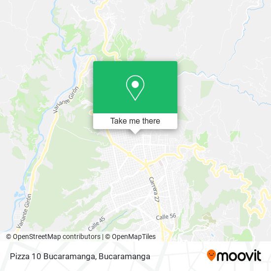 Pizza 10 Bucaramanga map