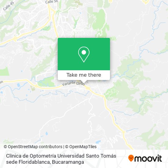 Clínica de Optometría Universidad Santo Tomás sede Floridablanca map