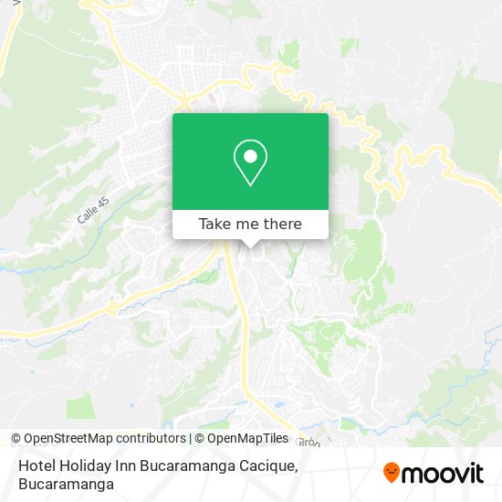 Hotel Holiday Inn Bucaramanga Cacique map
