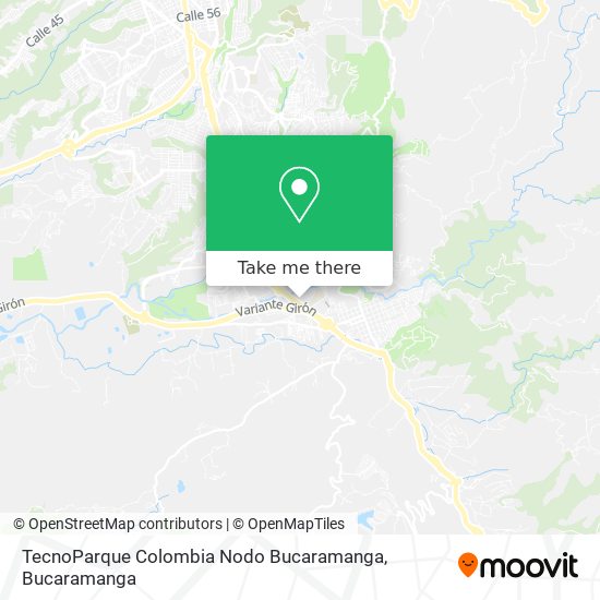 Mapa de TecnoParque Colombia Nodo Bucaramanga