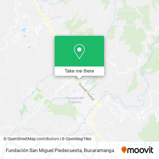 Mapa de Fundación San Miguel Piedecuesta