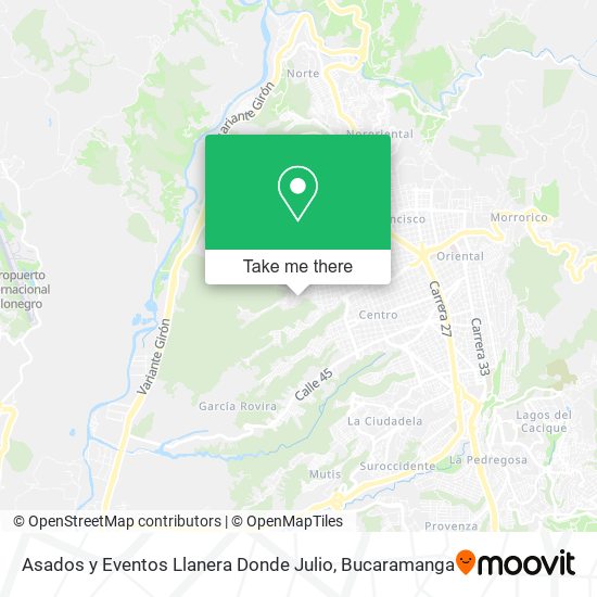 Asados y Eventos Llanera Donde Julio map