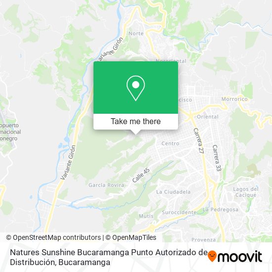 Natures Sunshine Bucaramanga Punto Autorizado de Distribución map