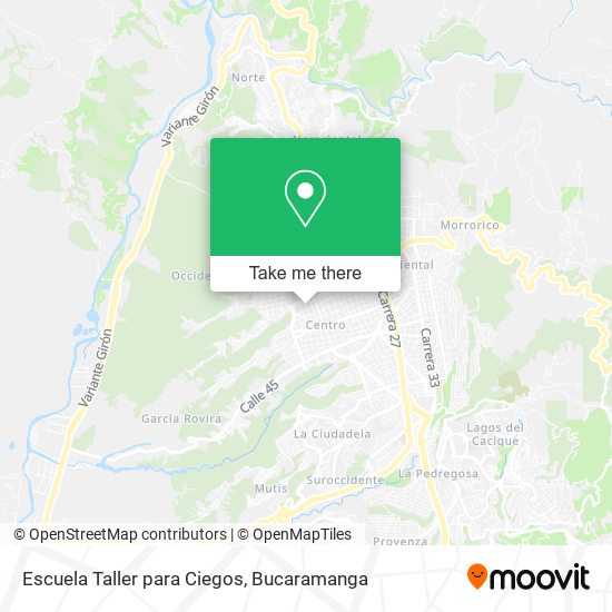 Mapa de Escuela Taller para Ciegos