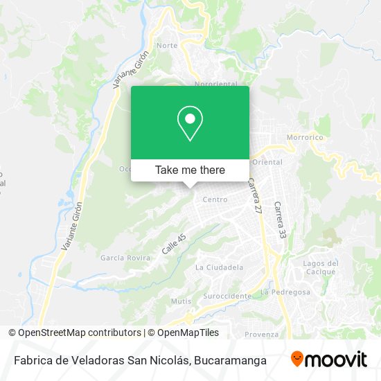 Mapa de Fabrica de Veladoras San Nicolás