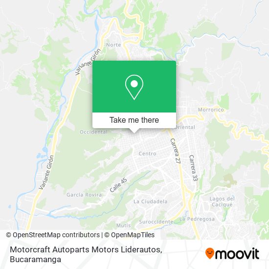 Mapa de Motorcraft Autoparts Motors Liderautos