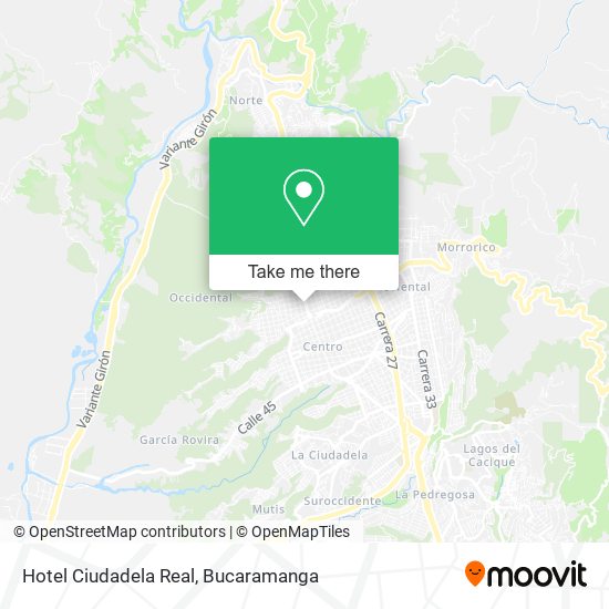 Hotel Ciudadela Real map