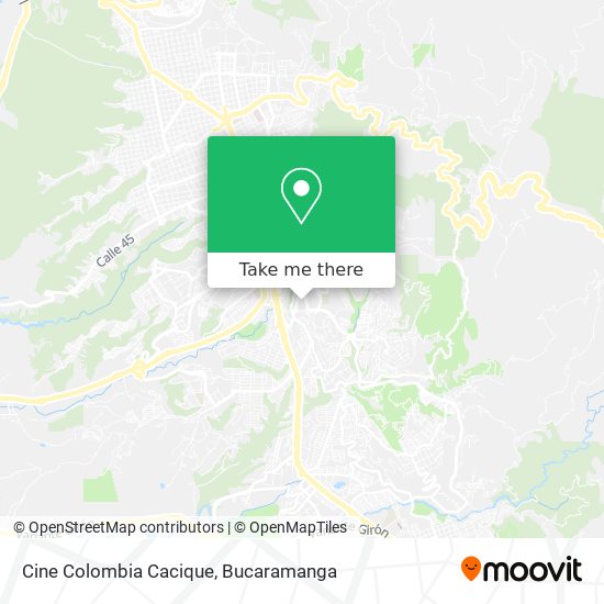 Cine Colombia Cacique map