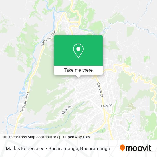 Mapa de Mallas Especiales - Bucaramanga