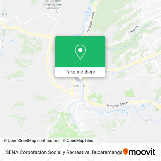 Mapa de SENA Corporación Social y Recreativa