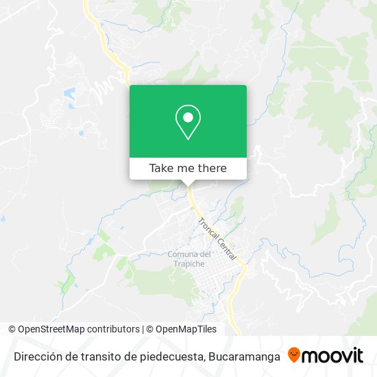 Mapa de Dirección de transito de piedecuesta