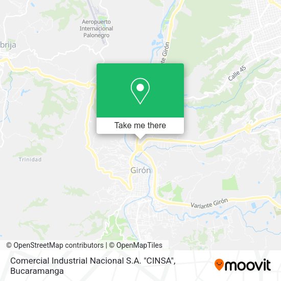 Comercial Industrial Nacional S.A. "CINSA" map