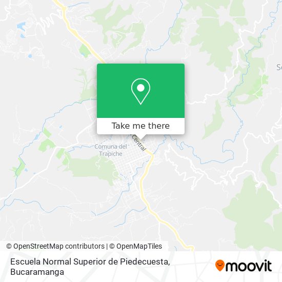 Mapa de Escuela Normal Superior de Piedecuesta
