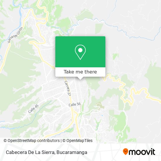 Cabecera De La Sierra map
