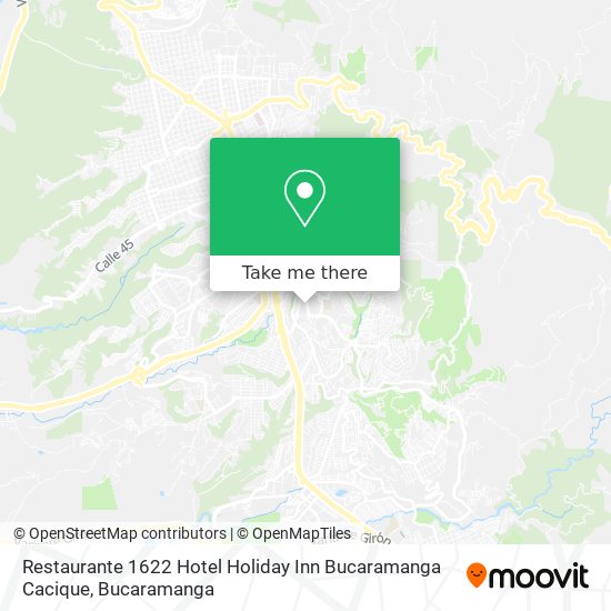 Mapa de Restaurante 1622 Hotel Holiday Inn Bucaramanga Cacique