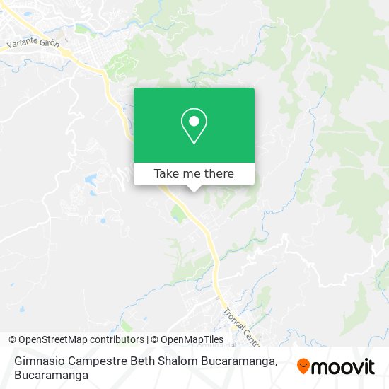 Gimnasio Campestre Beth Shalom Bucaramanga map