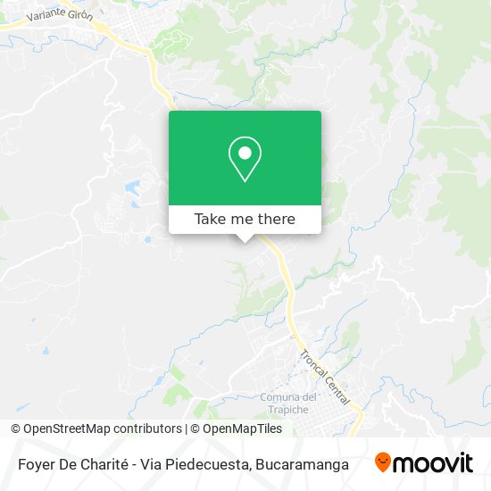 Foyer De Charité - Via Piedecuesta map
