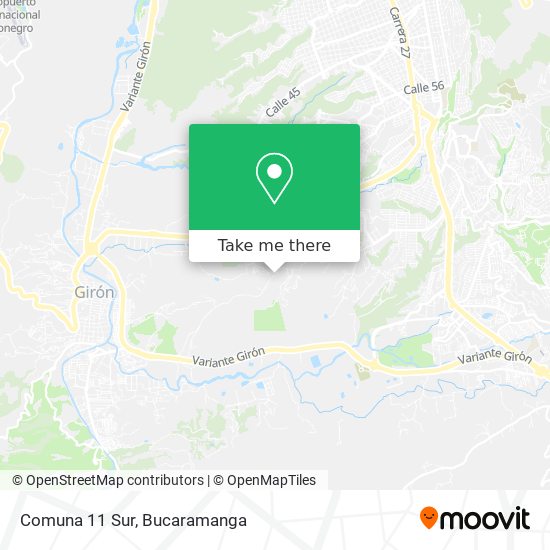 Mapa de Comuna 11 Sur