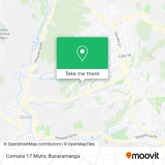 Comuna 17 Mutis map
