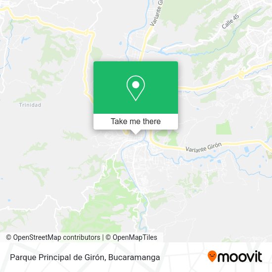 Mapa de Parque Principal de Girón