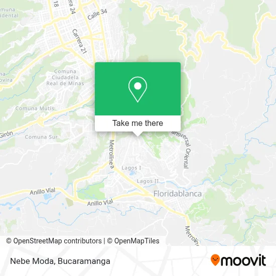 Nebe Moda map