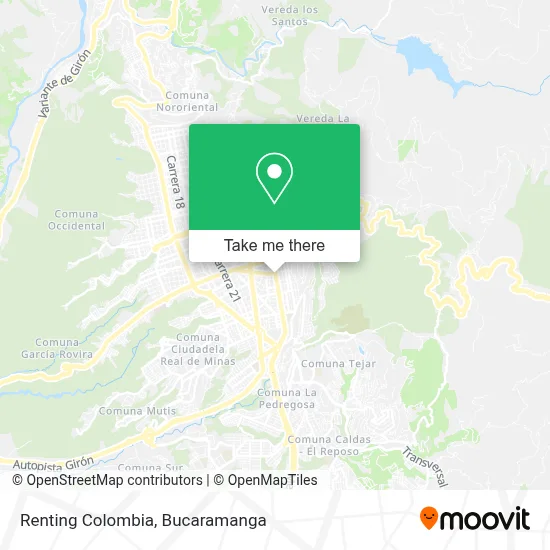 Renting Colombia map